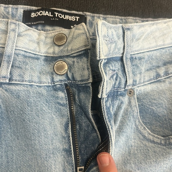 Social Tourist two tone Flared Women's Jeans size 26R - Picture 3 of 10